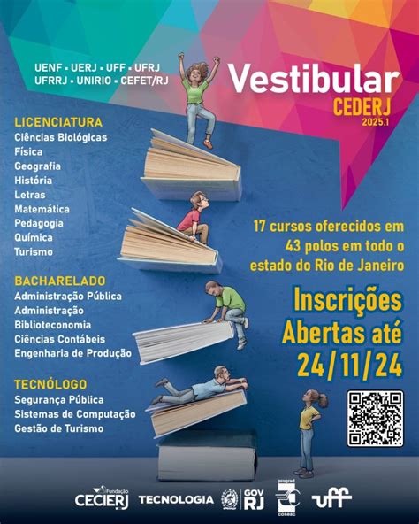 Vestibular CEDERJ abre inscrições para 1º semestre de 2025 nesta