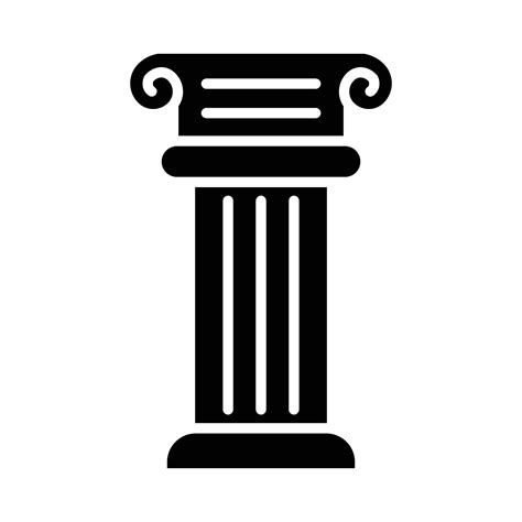 Greek Pillars Vector Glyph Icon For Personal And Commercial Use ...