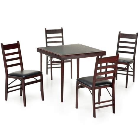 Wood Card Table And Chairs Card Table Wood Folding Chairs Tables Room ...