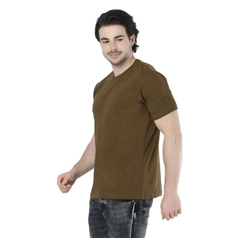 Plain Dark Green 180 Gsm Bio Wash T Shirt Round Neck At Rs 179 Piece