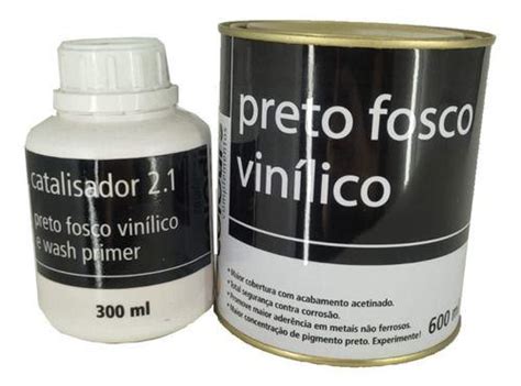 Tinta Preto Fosco Vinilico Catalisador Kit Ml Maxi Rubber