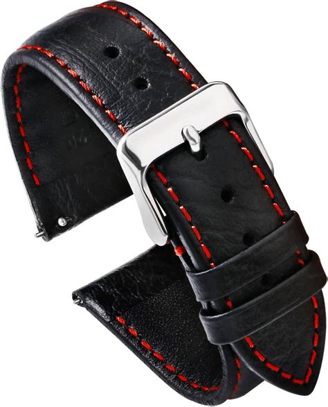 Pbcode Watch Strap Quick Release Watch Band Leather Watch Strap 20mm Replacement For Watches And