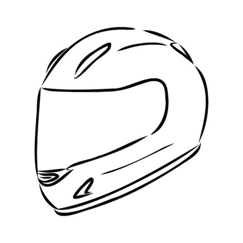 Casco De Moto Dibujado A Mano Contorno Doodle Icono Moto Protección