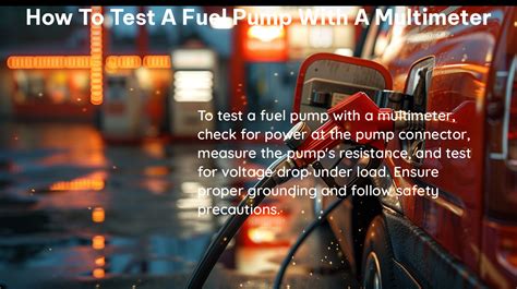 How To Test A Fuel Pump With A Multimeter A Comprehensive Guide