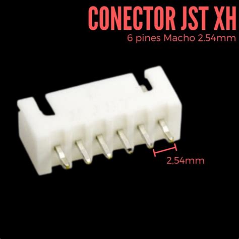 Conector JST XH 6 Pin Macho De 2 54mm