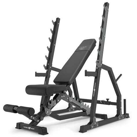 Set Ms Banco Doble Soportes De Gimnasio Con Aseguramiento Y