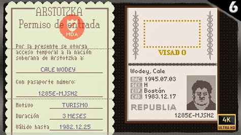 Permiso De Entrada Papers Please Gameplay Argentina Youtube