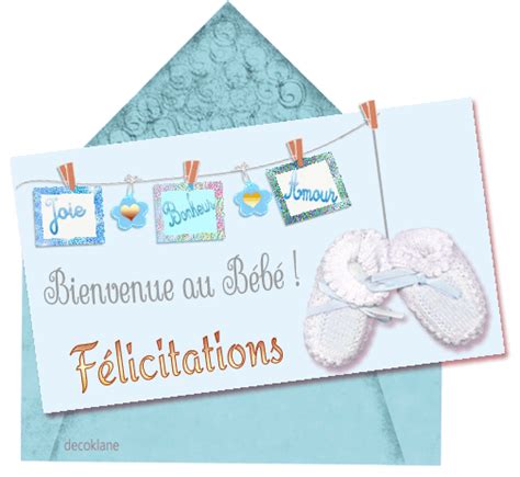 Carte De F Licitations Bebe Gar On