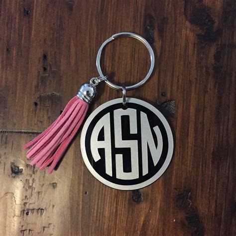 Monogrammed Acrylic Key Chains