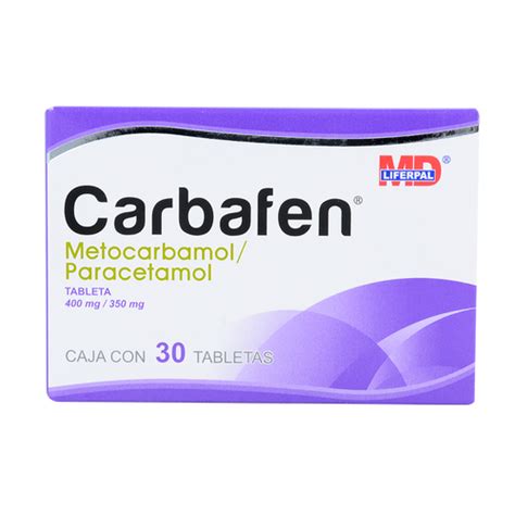 METOCARBAMOL PARACETAMOL 400 MG 350 MG CAJA CON 30 TAB Misitio