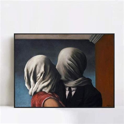 Les Amants De Ren Magritte Toile Peinture Art Imprimer Affiche Mur