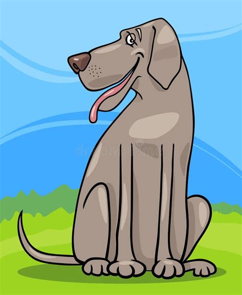 Great Dane Dog Cartoon Illustration Stock Vector Illustration Of