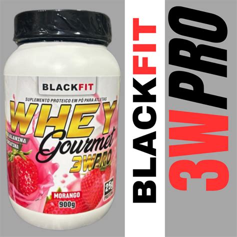 WHEY Gourmet 3w Pro Sabor Morango 900g Beta Alanina E Creatina Que