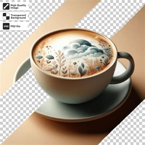 Copo De Cappuccino Em Psd Em Fundo Transparente Psd Premium