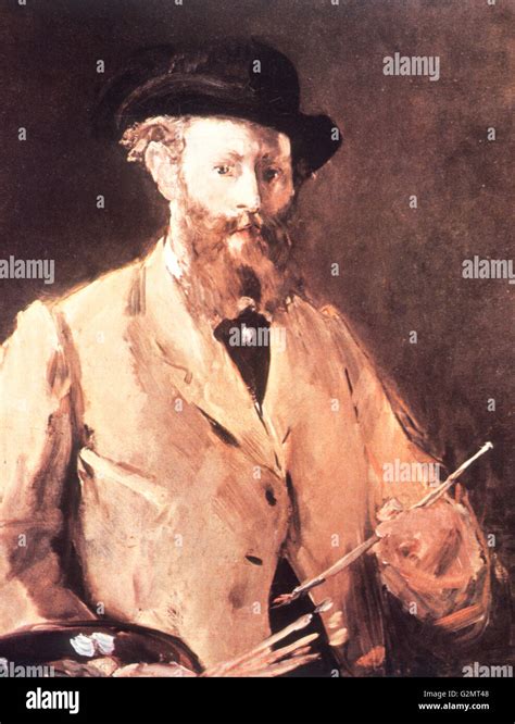 Self Portrait With Palette Edouard Manet Stock Photo Alamy