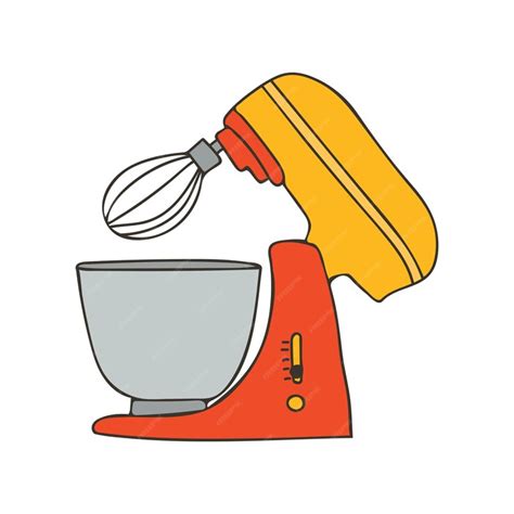 Premium Vector Electric Mixer Colorful Doodle Illustration In Vector