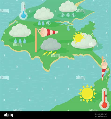 Weather symbols concept map, cartoon style Stock Vector Image & Art - Alamy