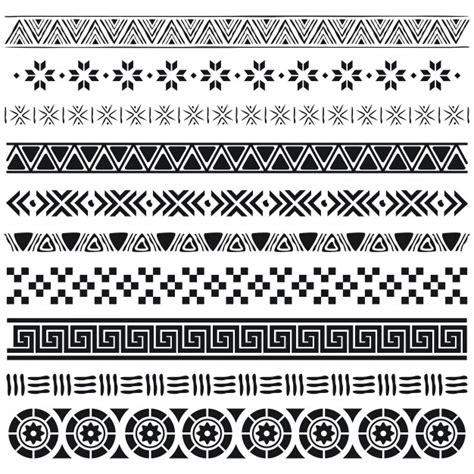 Free Vector Aztec Borders Set