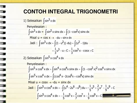 Integral Substitusi Lanjutan Fungsi Trigonometri