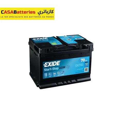 EXIDE EK700 L3 AGM START STOP 12V 70 Ah 760 A BATTERIE VOITURE