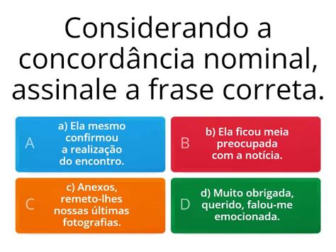 Considerando A Concordância Nominal Assinale A Frase Correta