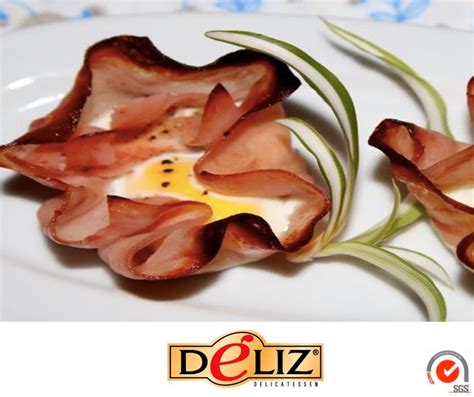 Flores de jamón y huevos de codorniz Deliz