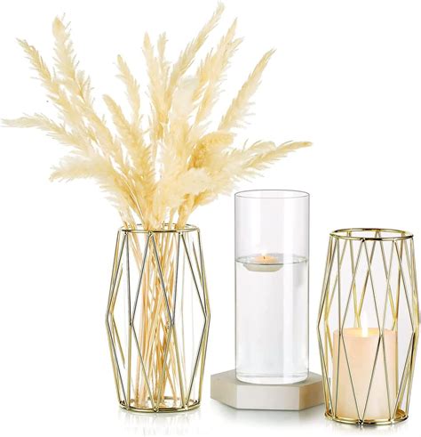 Amazon Gold Modern Flower Vases For Centerpieces Hewory Inch