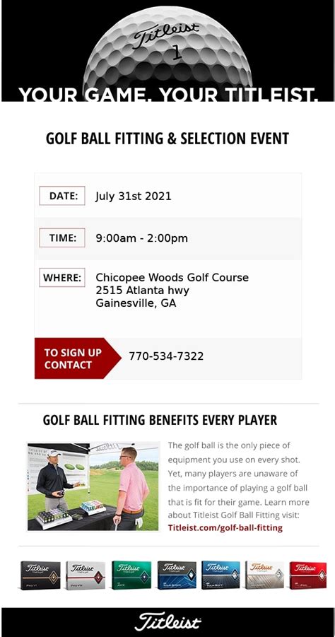 Titleist Golf Ball Fitting - Chicopee Woods Golf Course