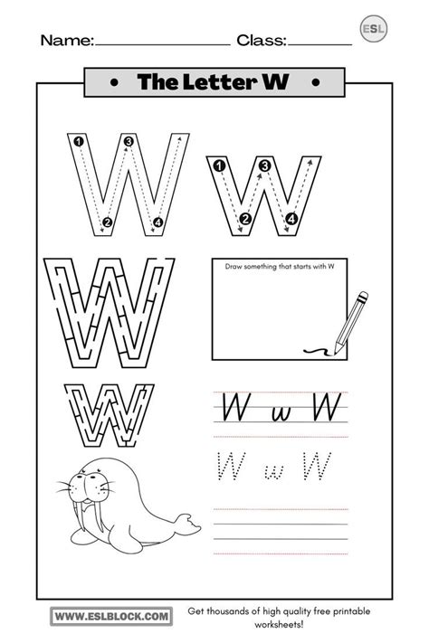 Letter W Worksheets Free Kindergarten Worksheets 1st Grade Worksheets Free Printable