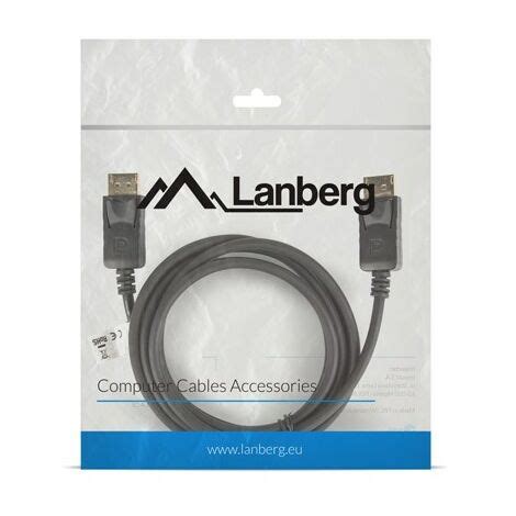 Lanberg Ca Dpdp Cc Bk C Ble Displayport M Noir