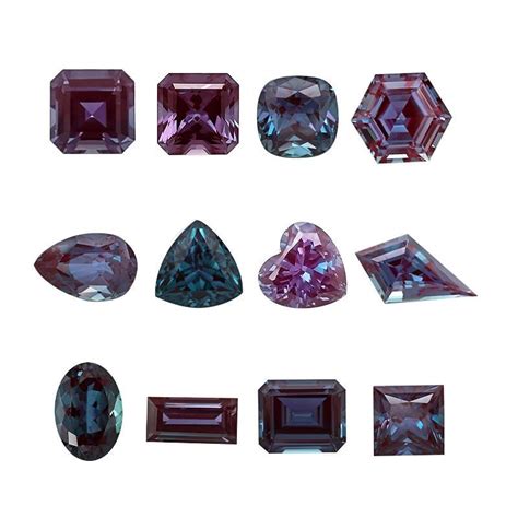 Lab Grown Dramatic Color Change Created Diamond Alexandrite Gem China