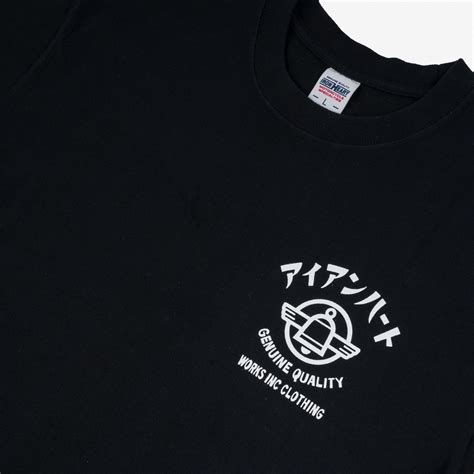 Oz Printed Loopwheel Crew Neck T Shirt Black