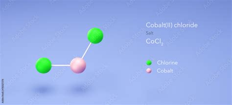 cobalt(ii) chloride molecule, molecular structures, chlorides, 3d model ...