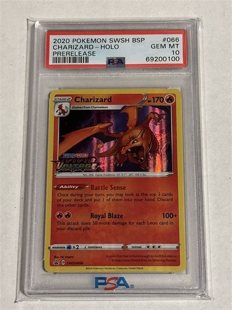 Psa Pokemon Tcg Vivid Voltage Charizard Prerelease Black Star Promo