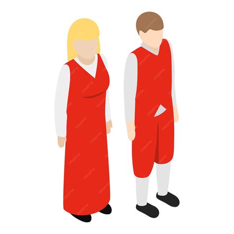 Premium Vector | Swiss culture icon isometric vector couple of resident