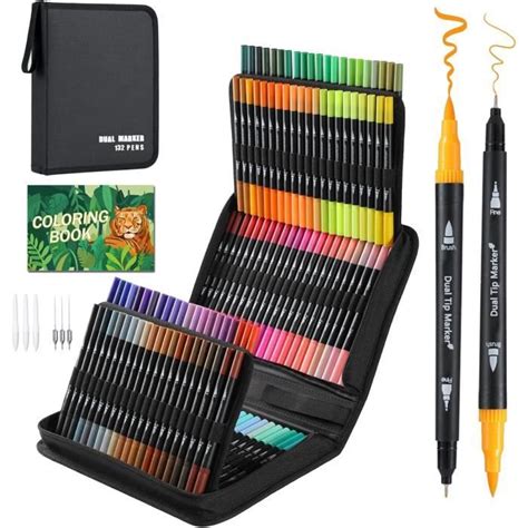 Feutres Coloriage Adulte Couleurs Aquamarker Stylos Double Pointe