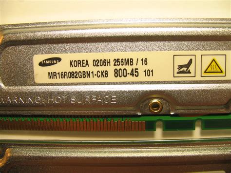 Samsung 512MB 2 X 256MB PC800 45ns NonECC Non ECC RDRAM Flickr