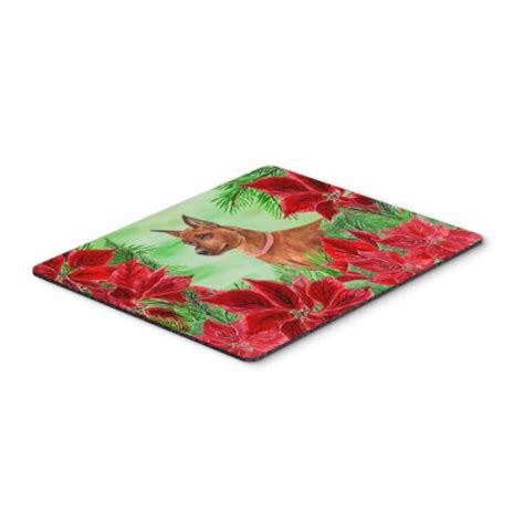 Miniature Pinscher Poinsettas Mouse Pad Hot Pad Or Trivet Kroger