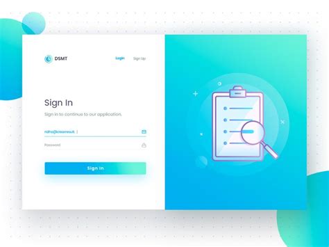 loginsign  screen design time tracking billing website