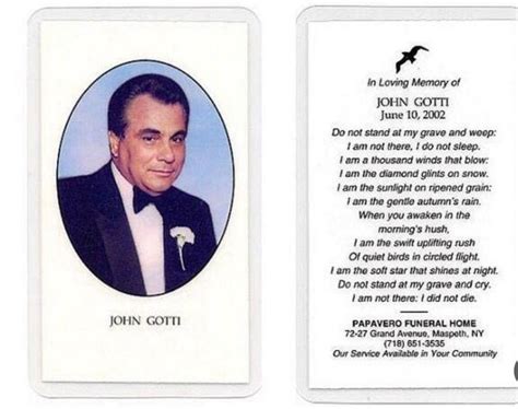 John Gotti Funeral Card : r/Mafia