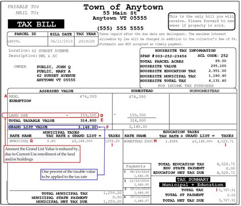 Property Tax Bill Template