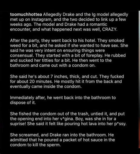 Story About How Drake Allegedly Putting Hot Sauce In A Condom Inspires Men IHarare News