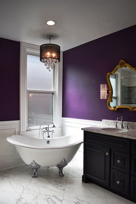 15 Purple Primary Bathroom Ideas Purple Bathrooms Dark Purple