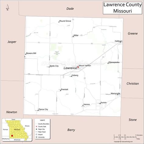 Map Of Lawrence County Missouri