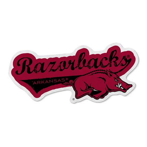 Arkansas University Shape Cut Logo With Header Card - Distressed Desig