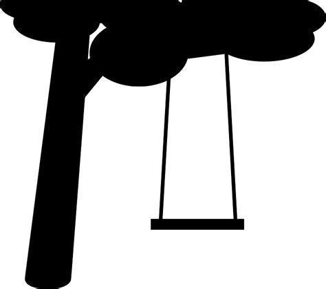 Tree Swing Free Vector Silhouettes On