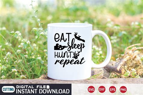 Eat Sleep Hunt Repeat Svg Graphic By Shahinrahman Creative Fabrica