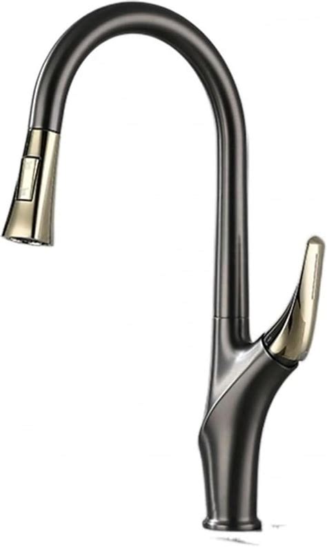 Full Copper Pull Out Kitchen Color Matching Kitchen Sink Hot Cold Rotation Faucet For Home