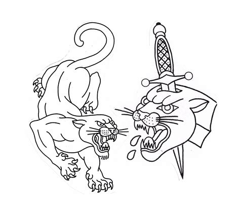Traditional Tattoo Flash Outlines | Rachel Book