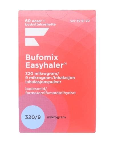 Bufomix Easyhaler 320 mikrog/9 mikrog inhalasjonspulver 60 doser - Apotek 1